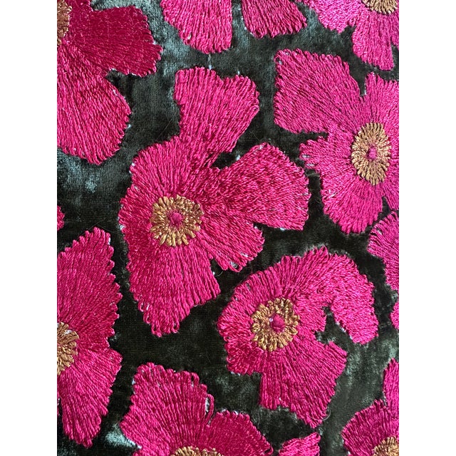 Transitional Anna Moss Green Pillowcase For Sale - Image 3 of 3