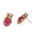 Traditional Bochic “Orient” Red Ruby & Multi Sapphire Earrings Set In 18K Gold & Silver - a pair For Sale - Image 3 of 11