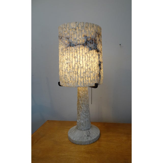 Large Vintage Alabaster Table Lamp, Spain, 1950s For Sale - Image 16 of 18