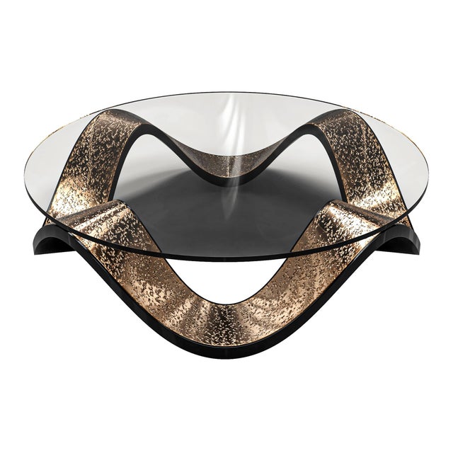 "Amendola" Coffee Table, Stainless Steel and Special Textured Bronze Bizimyer Furniture. Unmatched. Unrivalled. Designed...
