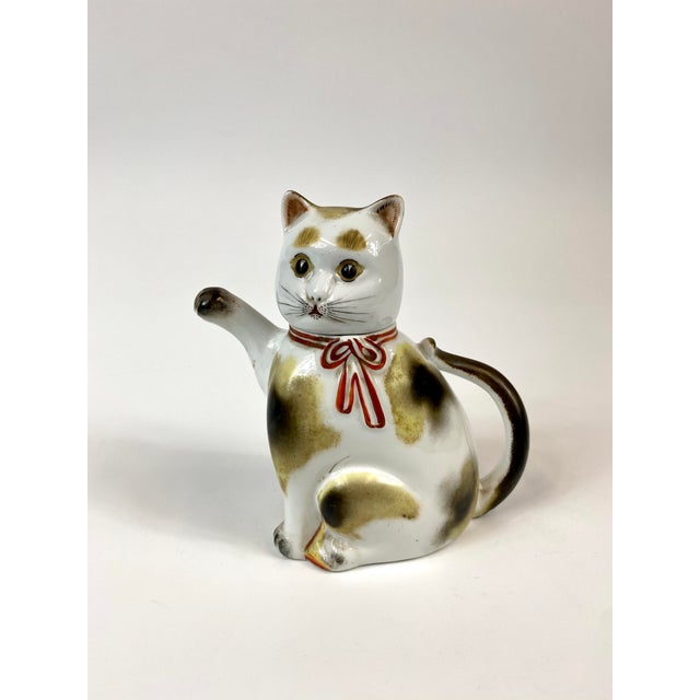 1920s Mid-Century Chinese Cat Teapot For Sale - Image 9 of 9