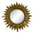 Vintage 1960s French Style 16.5" Gilded Sunburst Wall Mirror For Sale