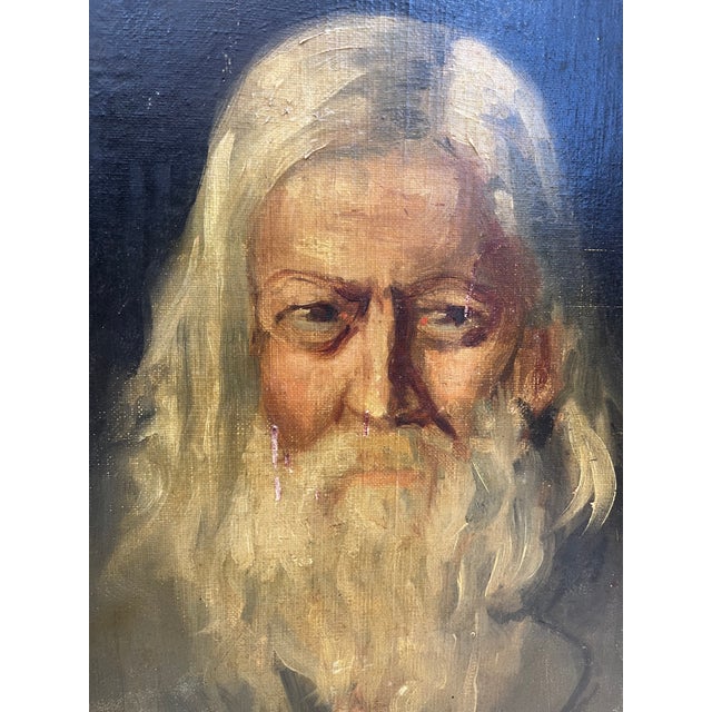 Early 20th Century Turn of the Century Hand Painted Portrait For Sale - Image 5 of 7