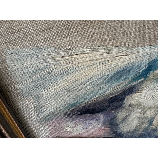 1970s 1974 Oil Portrait Painting of Elderly Man in Turban Signed “Ali•sh” Original Vintage Framed For Sale - Image 5 of 9