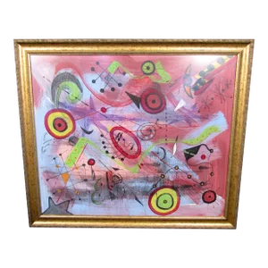 Late 20th Century Framed Abstract Painting