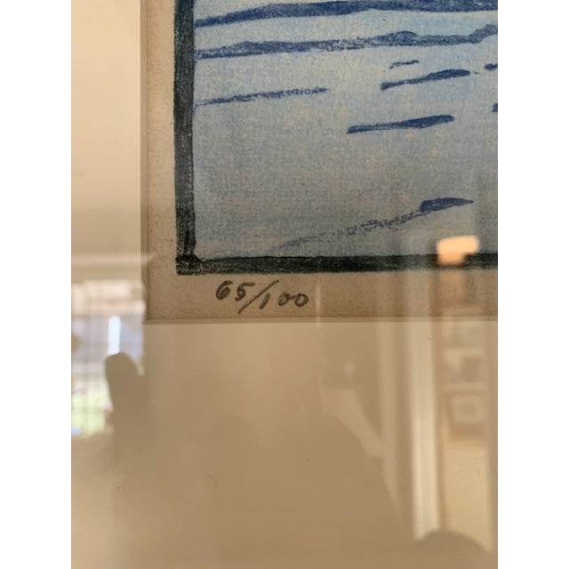 Wood Vintage Signed and Numbered Handmade Italian Color Print of Lake Sarda For Sale - Image 7 of 11