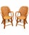 Wood Vintage Woven Rattan Garden Set of Round Table and Armchairs, 1950s, Set of 5 For Sale - Image 7 of 15