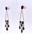 I just love these earrings. They are made up in 18K Yellow Gold and feature round, oval and pear cut Sapphires totally...