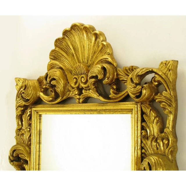 1960s French Regence Style Shell & Acanthus Leaf Mirror For Sale - Image 5 of 8