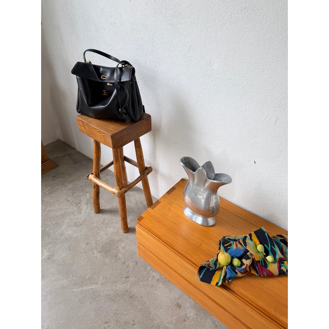 Vintage Vase in Aluminum, 1970s For Sale - Image 3 of 17