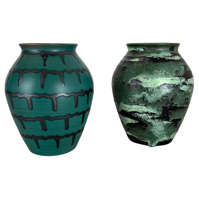 Fat Lava Pottery Vases by Heinz Siery for Carstens Tönnieshof, Germany, 1970s For Sale