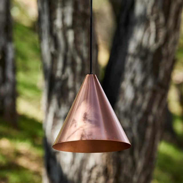 Metal Hans-Agne Jakobsson Raw Copper 'Tratten' Outdoor Pendant For Sale - Image 7 of 12