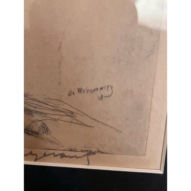 Black William Meyerowitz Signed Etching & Drypoint “The Willows,” Circa 1920 For Sale - Image 8 of 10
