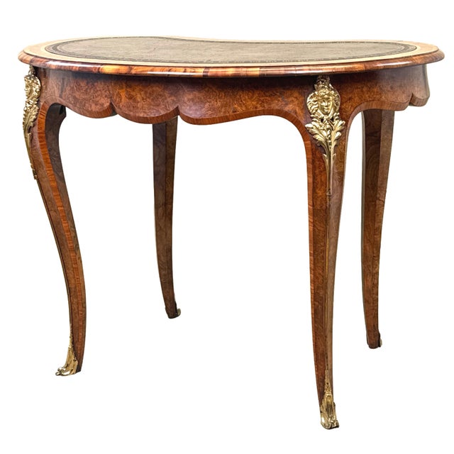 Brown Antique Walnut Kidney Shaped Writing Table by Gillow & Co, 1875 For Sale - Image 8 of 16