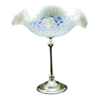 Art Nouveau Polish Bowl on Stand from Norblin, 1890s For Sale