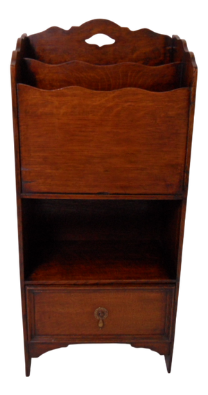 Antique Oak Magazine Rack, 1890s