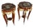 1960s Pair of French Louis XV End Tables | Mahogany & Gilt Bronze Side Tables For Sale
