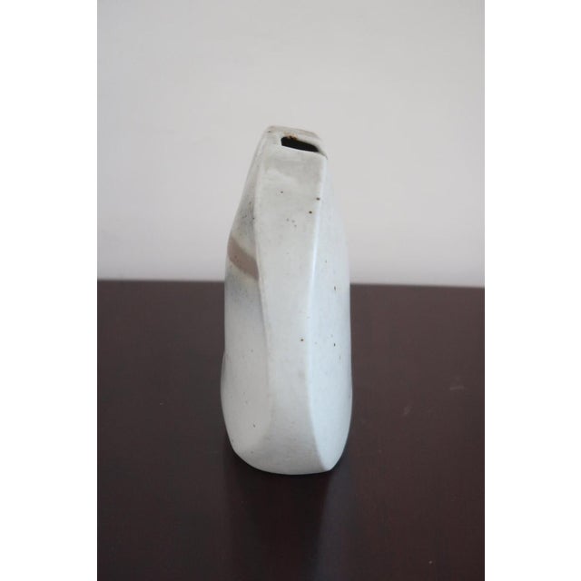 Modernist Pebble Vase with Abstract Decor in Porcelain from Virebent, France, 1970s For Sale - Image 6 of 12