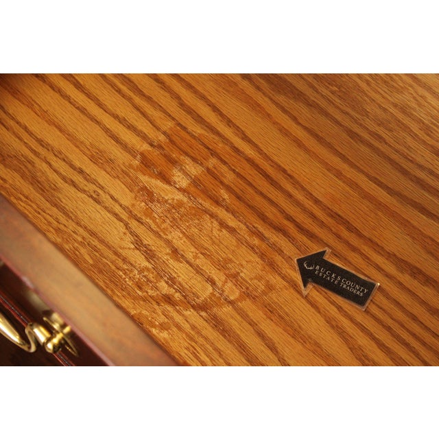 1990s Henkel Harris Georgian Style Mahogany Armoire For Sale - Image 5 of 18