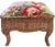 Farmhouse Wicker & Rose Needlepoint Footstool For Sale - Image 3 of 7