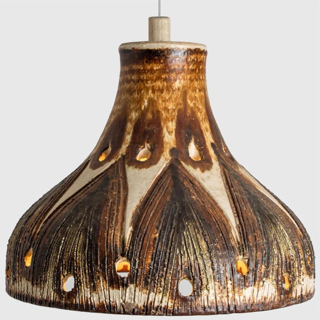 Ceramic Pendant Light, Denmark, 1970 For Sale - Image 4 of 11