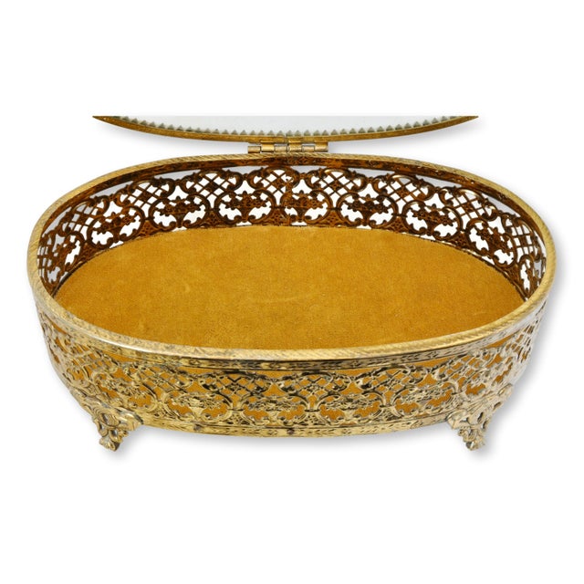 Gold MCM Glam Jewelry Vanity Box For Sale - Image 8 of 9