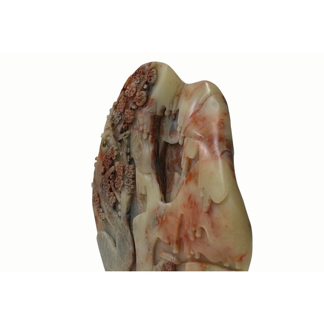 Vintage Chinese Shou Shan Stone Tree Scenery Display Figure For Sale - Image 16 of 16