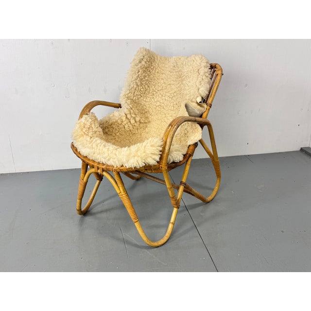 Vintage Bohemian Bamboo Easy Chair from Rohé Noordwolde, 1950s For Sale - Image 16 of 16