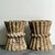 Contemporary Vintage Boho Carved Coquina Stone Side Tables - A Pair For Sale - Image 3 of 6