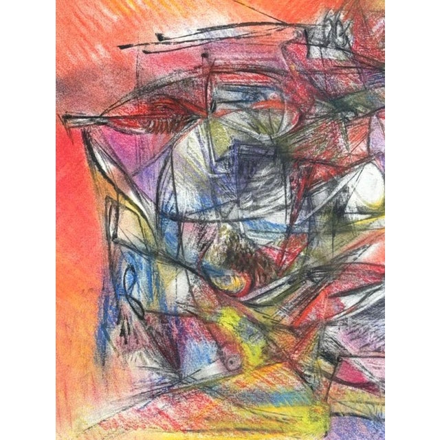 Silvin Bronkart, Large Coloured Abstract Composition, 1957, Mixed Media on Paper For Sale - Image 8 of 15