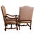 Animal Skin Leather Arm Chairs With Nail Head and Carving Details - A Pair For Sale - Image 7 of 9