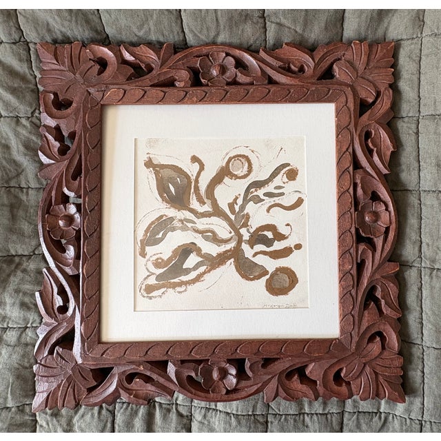 Contemporary 2026 Abstract McKenzie Dove Painting in Antique Frame For Sale - Image 3 of 6