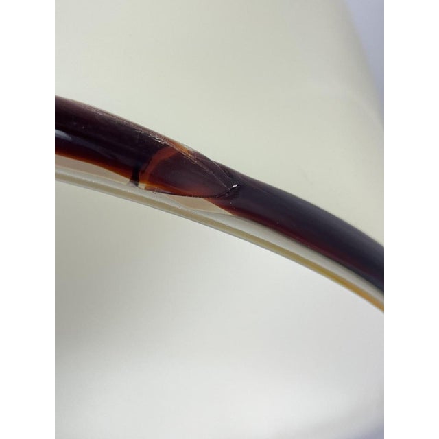 Mid-Century Modern Mid-Century Murano Glass and Brass Bell Pendant Light from De Majo, 1960s For Sale - Image 3 of 11