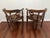 Mid 20th Century Pair of Rustic Colonial Style Carved Oak Corner Chairs For Sale - Image 9 of 11