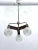 Metal Vintage Satin Glass Chandelier, Italy, 1950s For Sale - Image 7 of 9