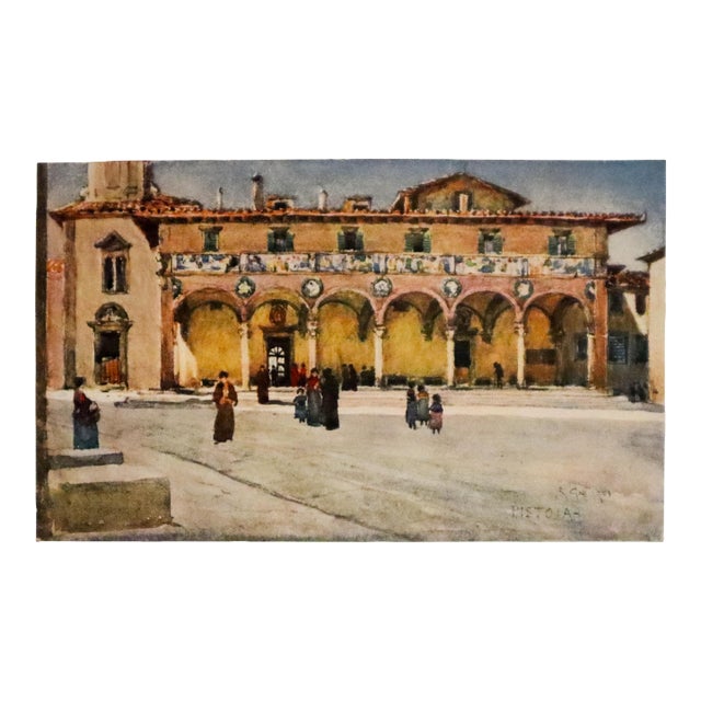1905 Italian Original Print - The Hospital Del Ceppo - From Book Florence & Some Tuscan Cities (1905) For Sale