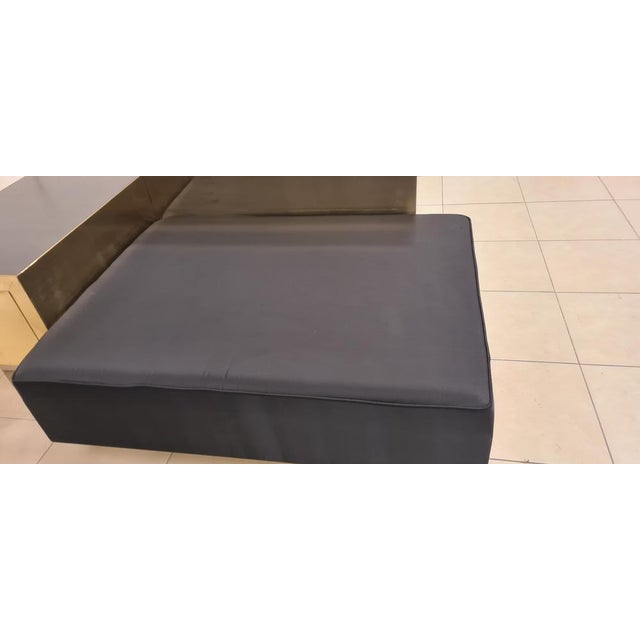 Central Sofa in Brass and Steel For Sale - Image 4 of 15