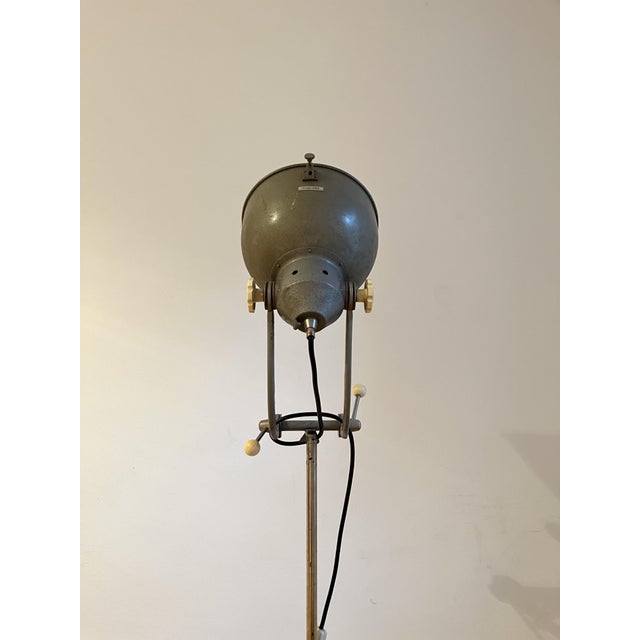 1960s Vintage Industrial Floor Lamp on Tripod Base from Bundeswehr, 1960s For Sale - Image 5 of 14