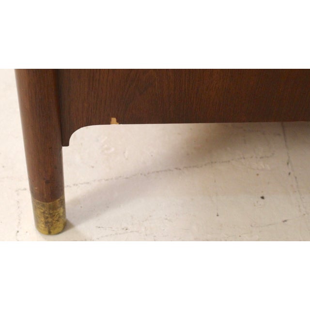 Mid 20th Century Travertine Topped Walnut Credenza in the Hollywood Regency Style For Sale - Image 14 of 16