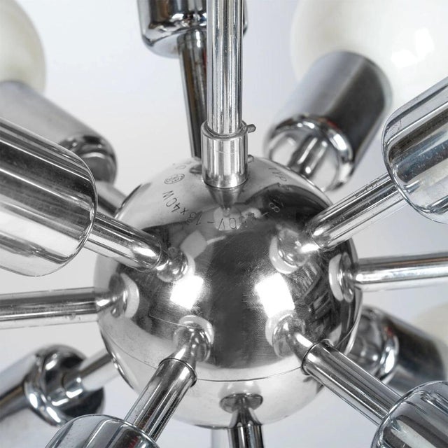 Metal Vintage Sputnik Drupol Chandelier, 1970s For Sale - Image 7 of 8