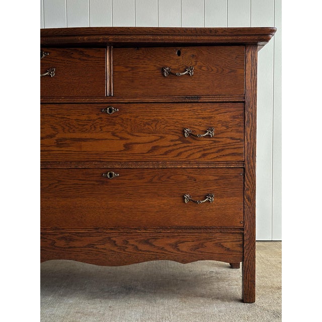 Antique Oak Chest of Drawers, Late 19th Century For Sale - Image 4 of 15