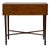 19th Century English Mahogany Drop-Leaf Table with Slender Tapering Legs For Sale