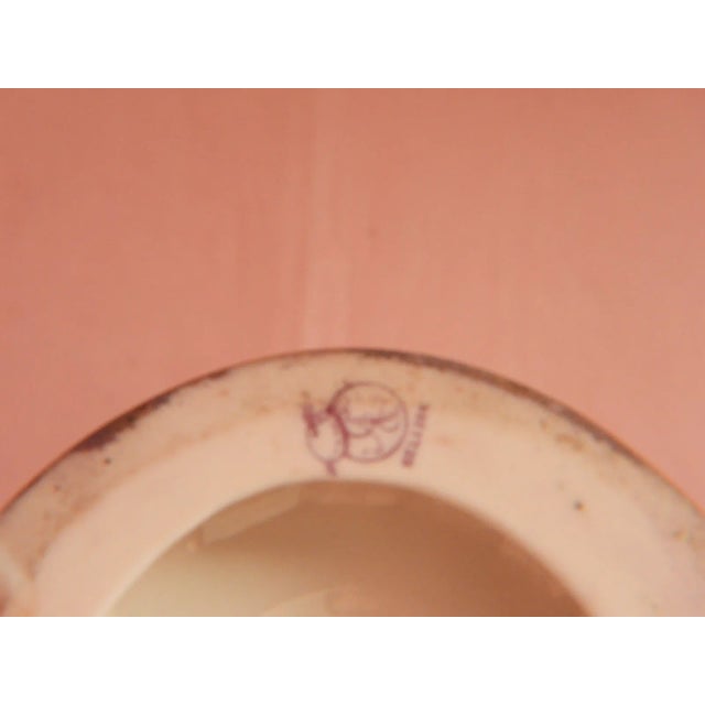 Ceramic Art Nouveau American Belleek 3 Handled Chalice Cornucopia Grapes Vase 1899-1905 For Sale - Image 7 of 7