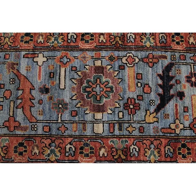 1990s Handwoven Serapi Style Area Rug 12’2″ X 14’9″ For Sale In Dallas - Image 6 of 12