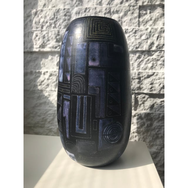 Vintage Mid-Century Modern Abstract Italian Pottery Vase | Chairish