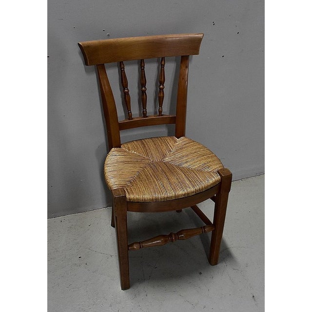 Late 19th Century Dining Chairs in Blonde Cherry, Set of 6 For Sale - Image 4 of 18