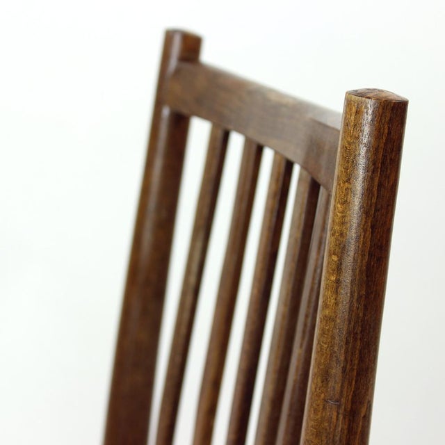 Dining Chairs in Dark Oak from Ton, Former Czechoslovakia, 1960s, Set of 4 For Sale - Image 12 of 18