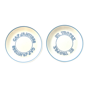 Vintage French Riviera St Tropez & Cap d'Antibes Plates