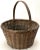 Large Unusual Late 19th Century Antique American Hand Woven Ash Cord Splint Hoop Handle Carry Basket For Sale - Image 9 of 13