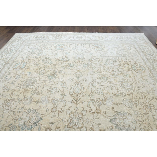 1970s Vintage Persian Handknotted Wool Orange Oversize Area Rug For Sale - Image 4 of 11